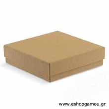 Κουτί Οικολογικό Τετράγωνο Πλακέ Φυσικό 15Χ15Χ4
