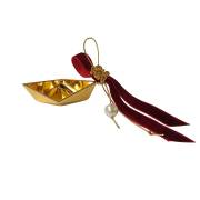 Γούρι Βαρκάκι Βελούδινη Κορδέλα