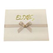 Βιβλία Ευχών Γάμου Φιόγκος Εκρού Plexiglass Χρυσό