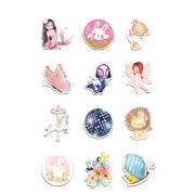 Ξύλινα Διακοσμητικά Λαμπάδας Κορίτσι Σετ 12τεμ.