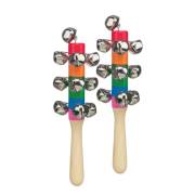 Ξύλινες Κουδουνίστρες Χρωματιστές Ίσιες