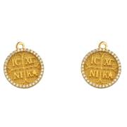 Κωνσταντινάτο Χρυσό με Στρας 1,9Χ2,2εκ.