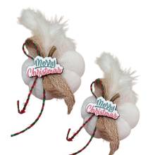 Γούρι Κολοκύθα Ιβουάρ Πούπουλο Merry Christmas