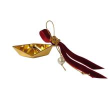 Γούρι Βαρκάκι Βελούδινη Κορδέλα