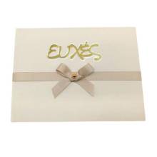 Βιβλία Ευχών Γάμου Φιόγκος Εκρού Plexiglass Χρυσό