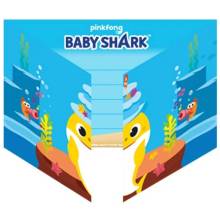 Πρόσκληση Πάρτυ με Φάκελο Baby Shark 15X9εκ.