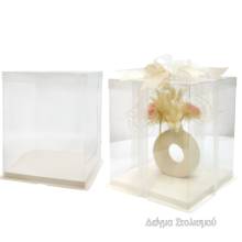 Κουτί Τετράγωνο Λευκό με Ζελατίνα 30Χ34εκ.