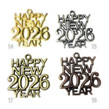 Μεταλλικό Happy New Year 2026 3X2,8εκ.