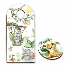 Σετ Ξύλινη Πλάτη & Στολίδι Λαμπάδας Ζούγκλα