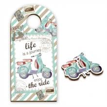 Σετ Ξύλινη Πλάτη & Στολίδι Λαμπάδας Βέσπα