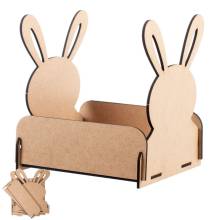 Ξύλινο Καλαθάκι Λαγουδάκι 11,5Χ10,5Χ9,5εκ.