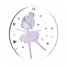 Plexiglass Στολίδι Μπαλαρίνα 5εκ.