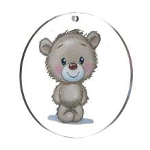 Plexiglass Στολίδι Αρκουδάκι 5εκ.