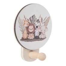 Ξύλινη Κρεμάστρα Ζωάκια Ζούγκλας