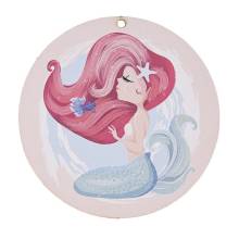 Ξύλινο Διακοσμητικό Γοργόνα 22εκ.