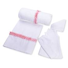 Σετ Λαδόπανα Κορίτσι Σιφόν Λευκό Ροζ