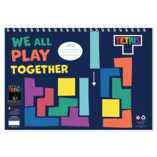 Μπλοκ Ζωγραφικής TETRIS Μπλέ 23Χ33εκ. 40 Φύλλων