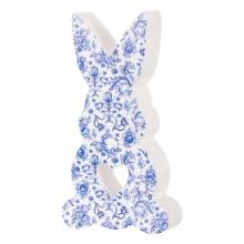 Κεραμικό Κουνελάκι Floral Μπλέ 12X6.5X2εκ.