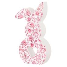 Κεραμικό Κουνελάκι Floral Κόκκινο 12X6.5X2εκ.