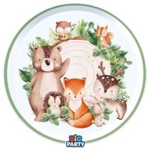 Πιατάκια Χάρτινα Ζωάκια του Δάσους 22εκ.(6τεμ)