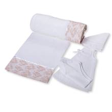 Σετ Λαδόπανα Κορίτσι Δαντέλα Λευκό Σάπιο Μήλο