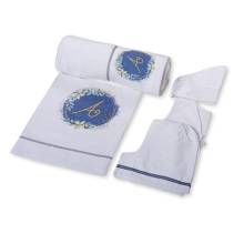 Λαδόπανο Μονόγραμμα Αγόρι Μπλε