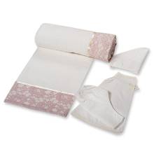 Σετ Λαδόπανα Κορίτσι Δαντέλα Εκρού-Σάπιο Μήλο