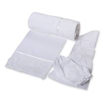 Σετ Λαδόπανα Κορίτσι Δαντέλα Λουλούδι 3D Λευκό