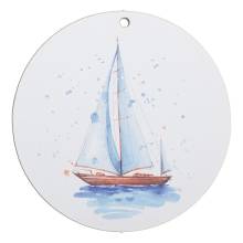 Ξύλινο Διακοσμητικό Εκτυπωμένο Καράβι 22εκ.