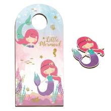 Σετ Ξύλινη Πλάτη & Στολίδι Λαμπάδας Γοργόνα