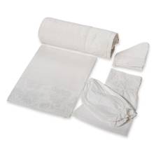 Σετ Λαδόπανα Κορίτσι Δαντέλα Λουλούδι Εκρού