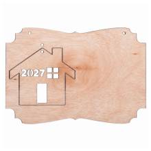 Ξύλινη Βάση για Ημερολόγιο Σπιτάκι 2027 20Χ14εκ.