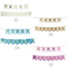Διακοσμητικό Μπάνερ Happy Birthday Χρυσό (3μ.)