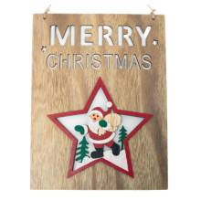Ξύλινη Ταμπέλα Merry Christmas 26X20εκ.