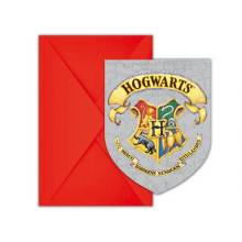 Πρόσκληση Πάρτυ Harry Potter Hogwards Houses (6τεμ)
