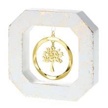Κεραμική Κορνίζα με Χρυσό Δέντρο Ζωής 10Χ10Χ2,2εκ.