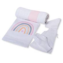 Σετ Λαδόπανα Κορίτσι Ουράνιο Τόξο Λευκό