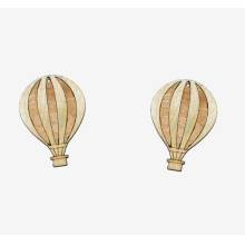 Ξύλινα Αερόστατα Vintage Μεσαία 7,5εκ.