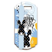 Σετ Ξύλινη Πλάτη & Στολίδι Λαμπάδας Σιέλ Happy Easter
