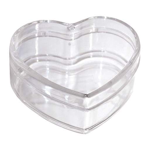 Plexiglass Κουτί Καρδιά με Καπάκι 8,5εκ.