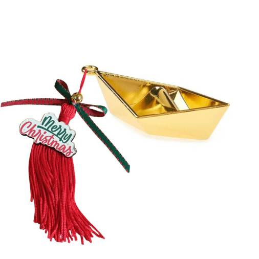 Γούρι Βαρκούλα Χρυσή Merry Christmas