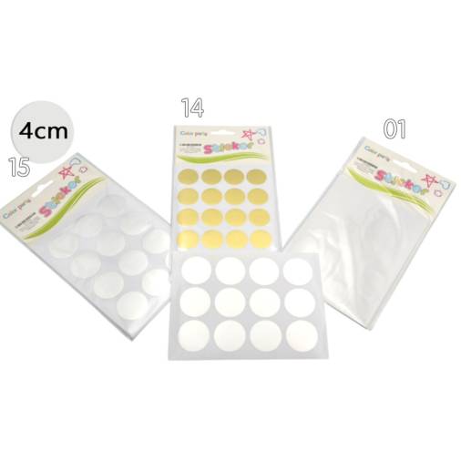 Αυτοκόλλητο Χάρτινο Στρόγγυλο 4εκ. (60τεμ)