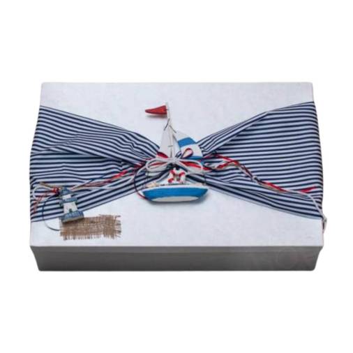 Κουτί για Ρούχα Βάπτισης Καράβι Ναυτικό