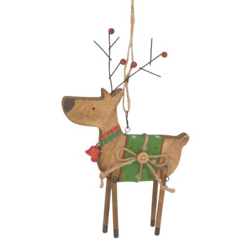 Κρεμαστός Ξύλινος Τάρανδος 21Χ14εκ.