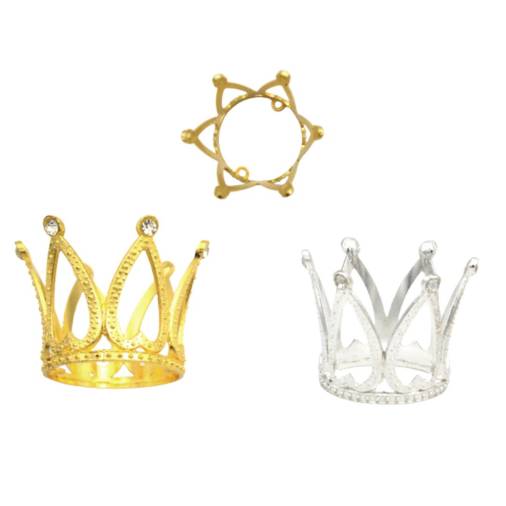 Μεταλλική Κορώνα με Στρας 4,5εκ.