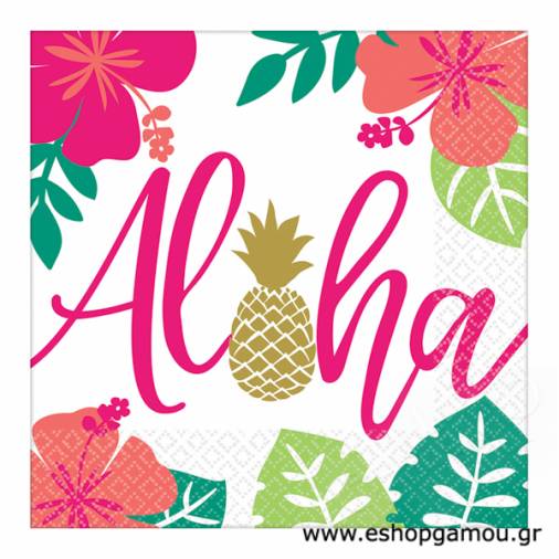 Χαρτοπετσέτες Πολυτελείας Aloha 33εκ.(16τεμ)