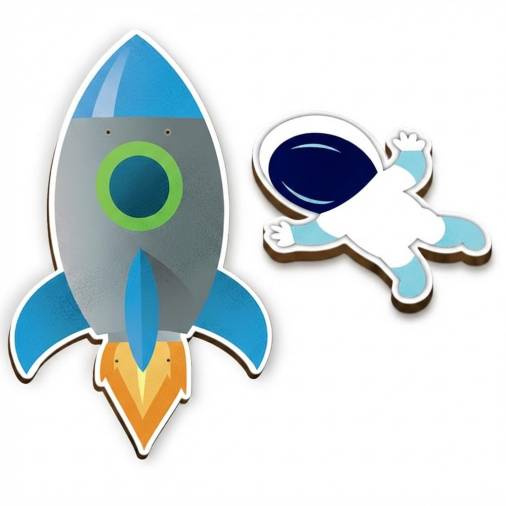 Σετ Ξύλινη Πλάτη & Στολίδι Λαμπάδας Διάστημα