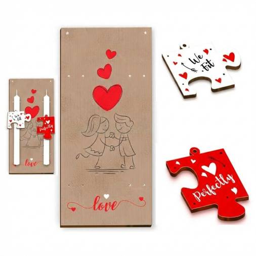 Σετ Ξύλινη Πλάτη & Στολίδι Λαμπάδας Παζλ