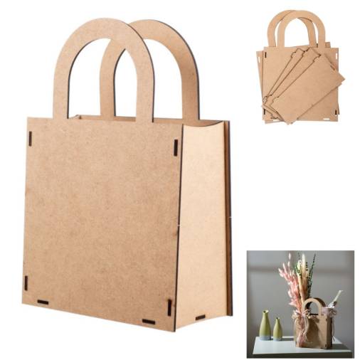 Ξύλινο Καλαθάκι Τσαντούλα 29,5Χ20Χ9,5εκ.