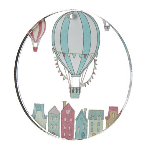 Plexiglass Στολίδι Αερόστατο 5εκ.